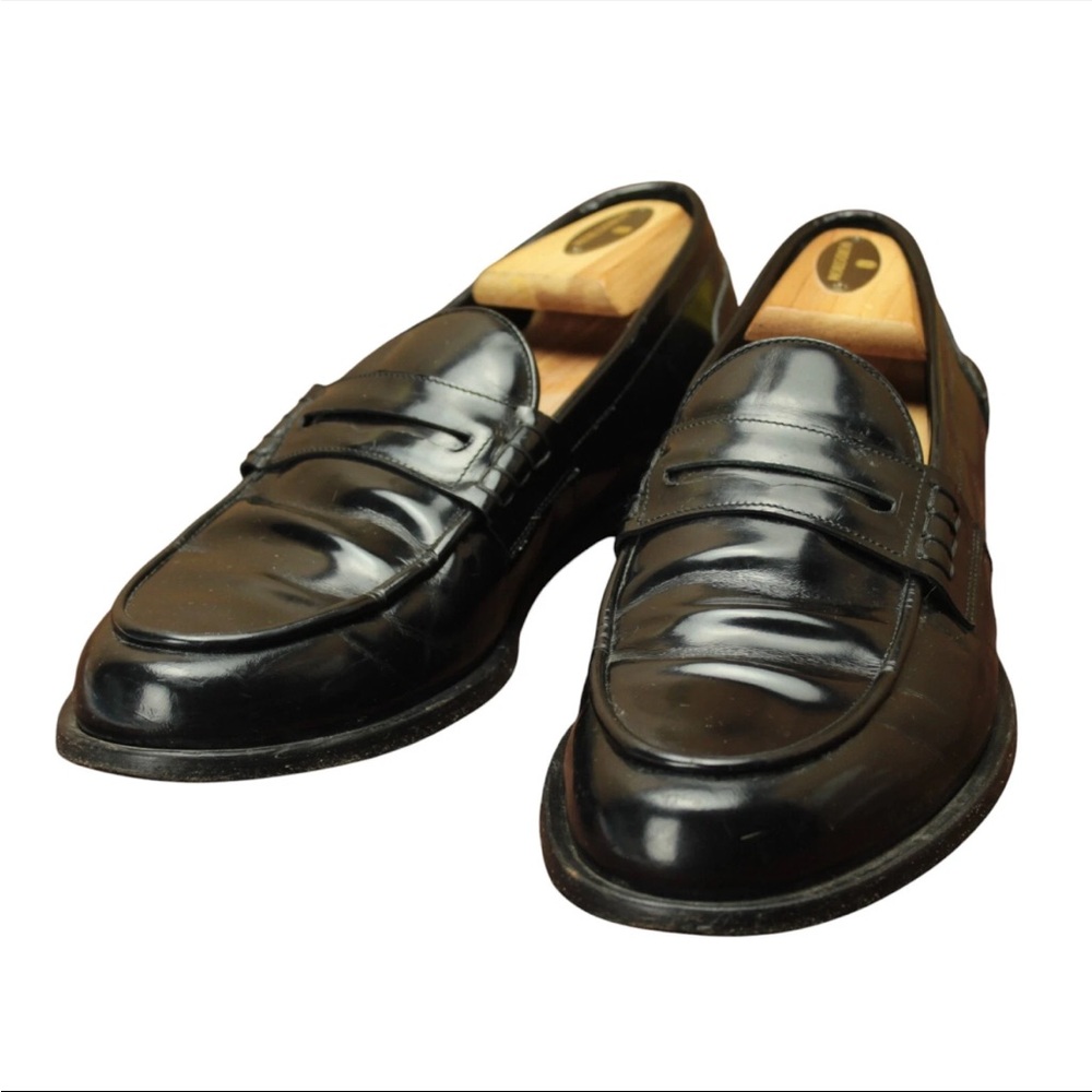 Louis Leeman Loafers Shoes Slip On Black Mens Size US 9 / EU 42 Made in Italy
